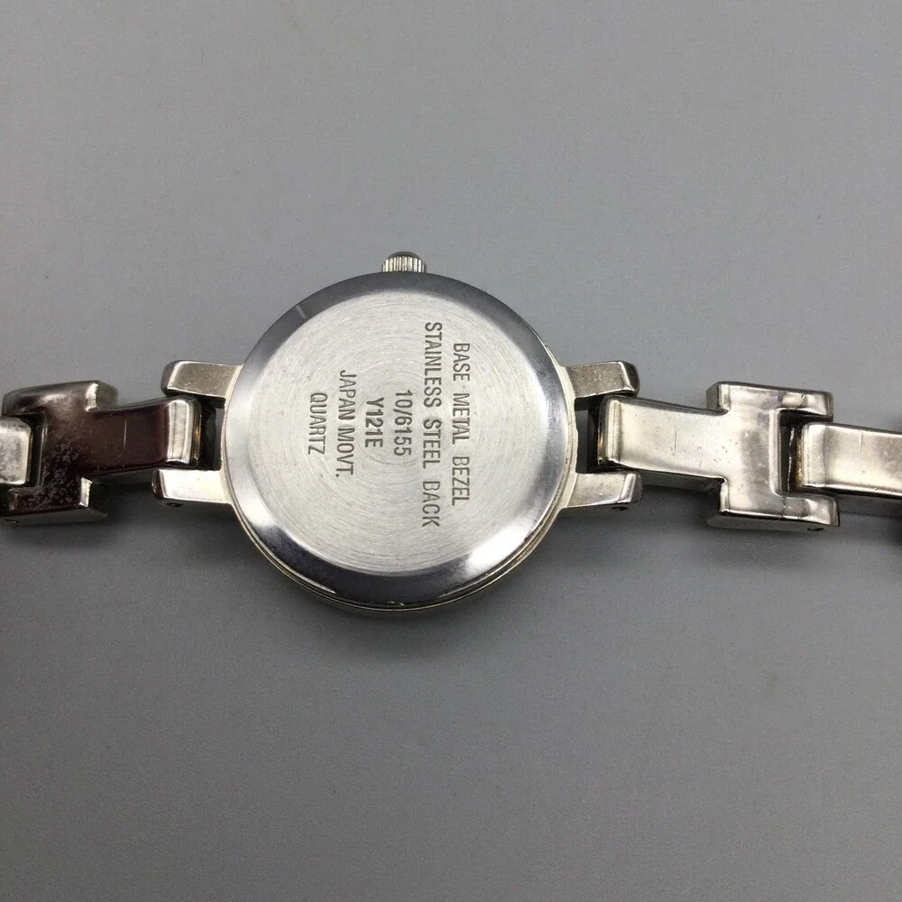 Anne Klein Womens Watch 22mm White Dial Silver Tone 10/6155 New Battery 6